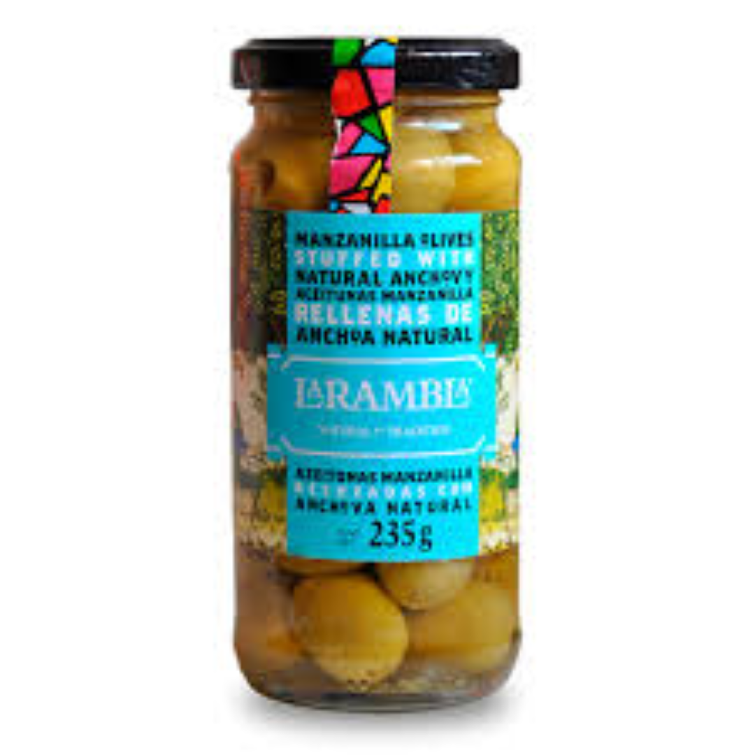 LA RAMBLA STUFFED ANCHOVY OLIVE 235G
